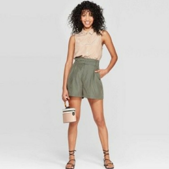 a new day Tops - NWT Women's Tan Button Front Collared Shirt